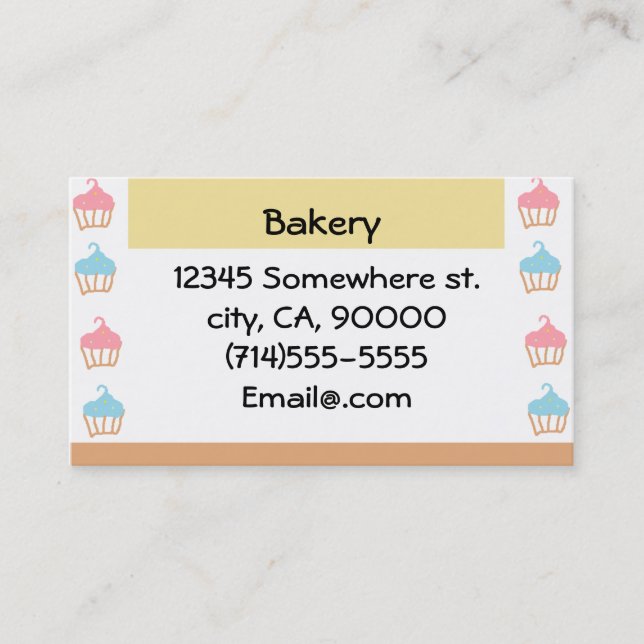 Bakery Customisable Business Card (Front)