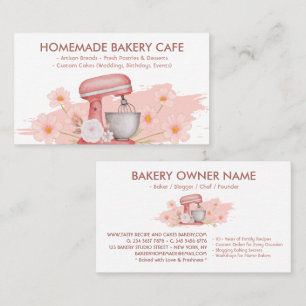 Bakery Customisable Cafes Cake Makers Food Recipe Business Card