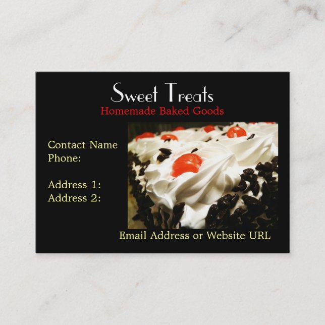 Bakery Dessert Company Business Card (Front)