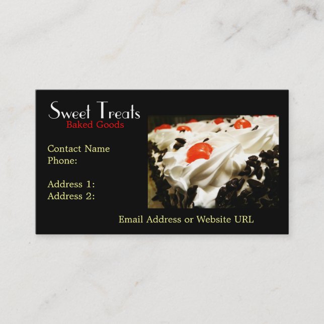 Bakery Dessert Company Business Card (Front)