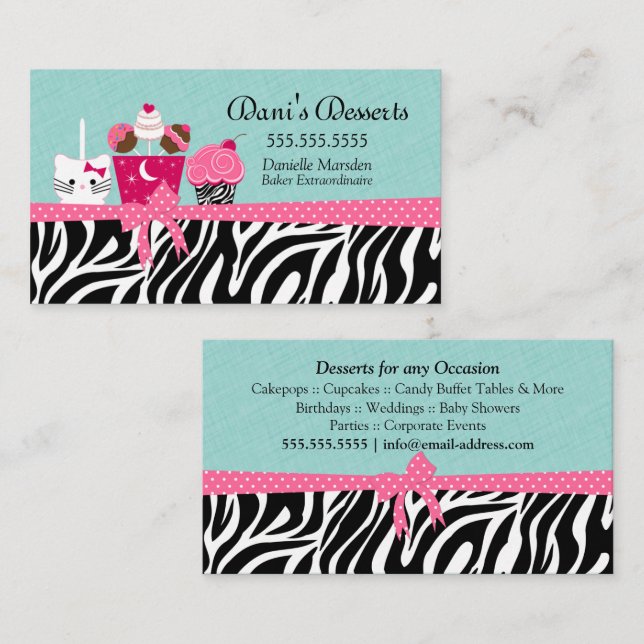 Bakery Desserts Business Card (Front/Back)