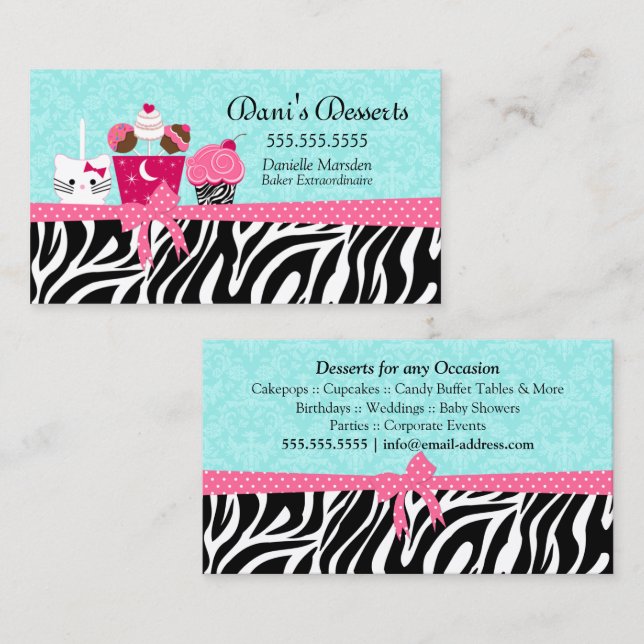 Bakery Desserts Business Card (Front/Back)