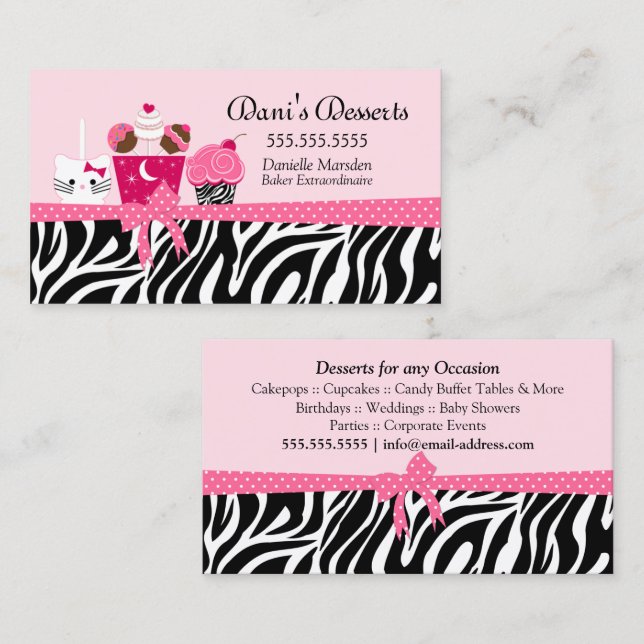 Bakery Desserts Business Card (Front/Back)