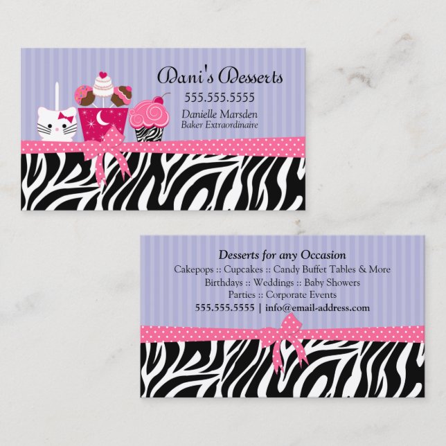 Bakery Desserts Business Card (Front/Back)