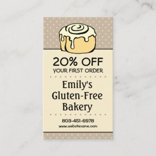 Bakery Discount Coupon Loyalty Referral Vertical Business Card