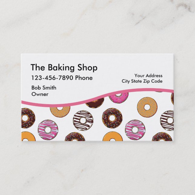Bakery Doughnut Business Cards (Front)