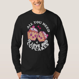 Bakery Doughnut Love and Cupcakes Baking Cake Bake T-Shirt