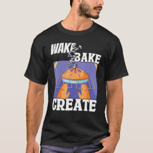 Bakery Doughnut Wake Bake Create Pastry Chef Cake T-Shirt