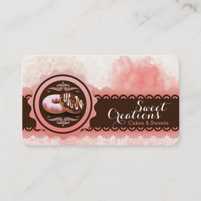 Bakery Doughnuts Sweet Business Business Card (Front)