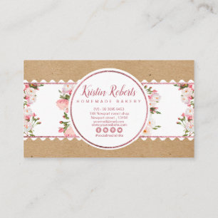 Bakery & Floral Craft Paper Business Card