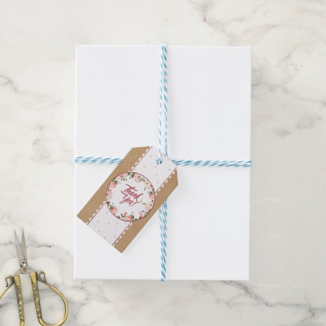 Bakery & Floral Craft Paper Gift Tag (With Twine)