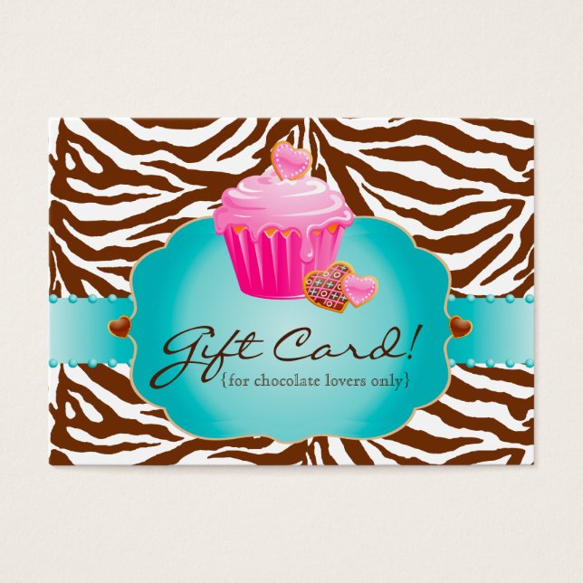 Bakery Gift Card Certificate Chocolate Cupcake (Front)