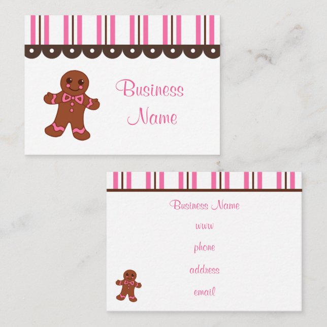 Bakery Gingerbread  Business Cards (Front/Back)