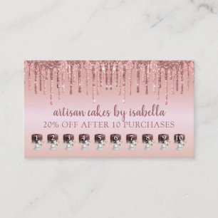 Bakery Glitter Drips Rose Gold Loyalty Punch