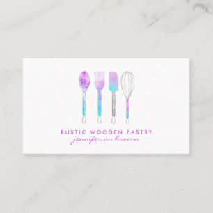 Bakery glitz cake decoration home made business card