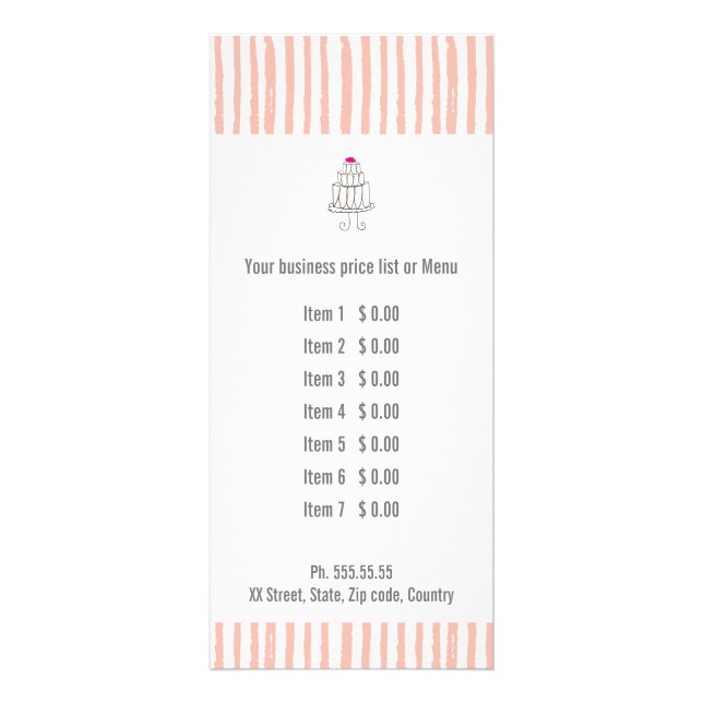 Bakery Goods Rack Card (Front)