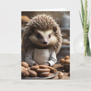 Bakery Hedge Hog Happy Birthday  Card