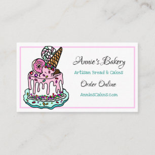 Bakery   Ice Cream Cake  Baking Business Business Card