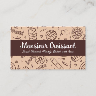 Bakery Illustration Doodles Business Card