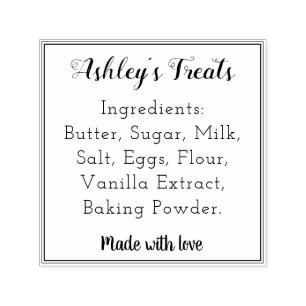 Bakery Ingredients Homemade Baked Goods Self-inking Stamp