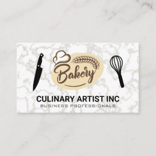 Bakery   Knife   Whisk Logo Business Card