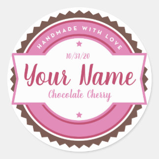 Bakery Label Kitchen Sticker Chocolate Cherry