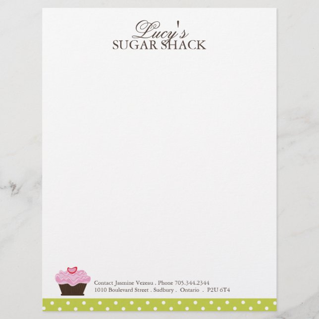 Bakery Letterhead Design (Front)