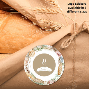 Bakery Logo Boho Classic Round Sticker