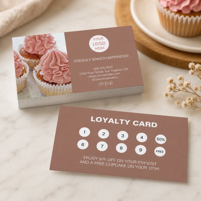 Bakery Logo Business Reward Loyalty Card (Bakery Logo Business Reward Loyalty Card)