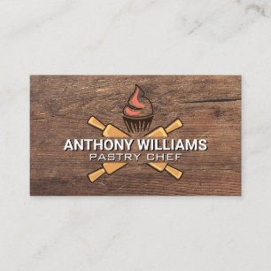 Bakery Logo Wood Business Card