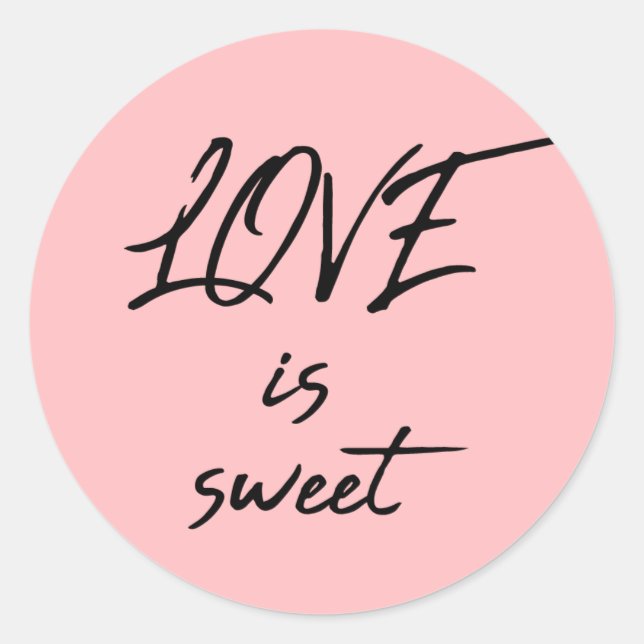 Bakery Love Is Sweet Business Packaging Stickers (Front)