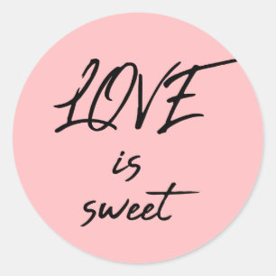 Bakery Love Is Sweet Business Packaging Stickers