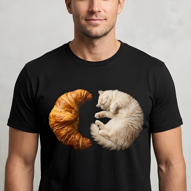 Bakery Lover Cat – Croissant Kitty T-Shirt (Creator Uploaded)