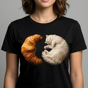 Bakery Lover Cat – Croissant Kitty T-Shirt