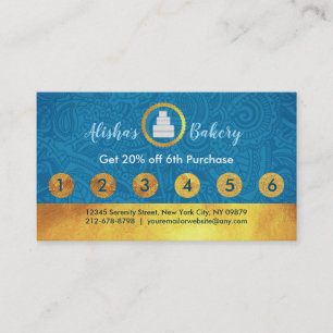 Bakery Loyalty Cards Business Cards