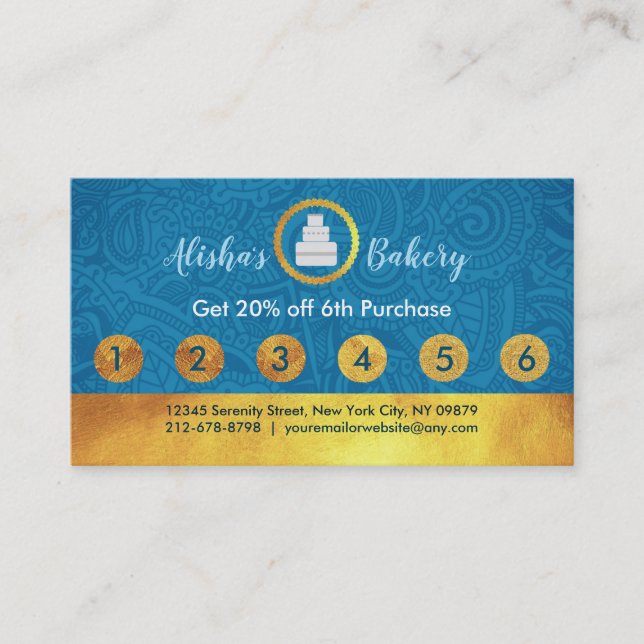 Bakery Loyalty Cards Business Cards (Front)