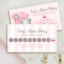 Bakery Mixer Blush Pink White Stripes Pastry Chef