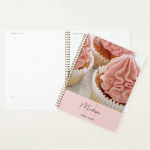 Bakery Monogram Logo Photo Pink Planner