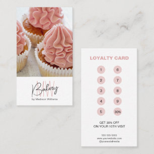Bakery Monogram Logo Professional Business  Loyalty Card