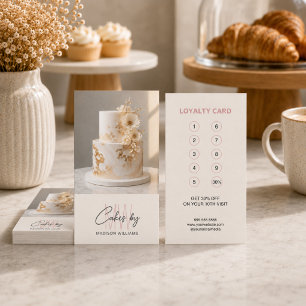 Bakery Monogram Logo Professional Business  Loyalty Card