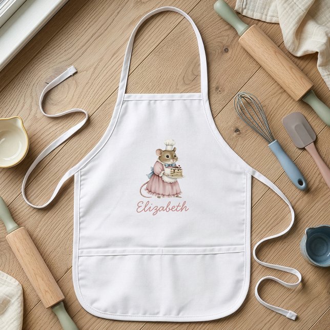 Bakery Mouse Cute Personalised Kids Apron (Creator Uploaded)