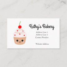 Bakery Name Card, Pastry Shop Business Card
