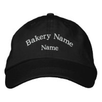 Bakery Name Embroidered Black Hat