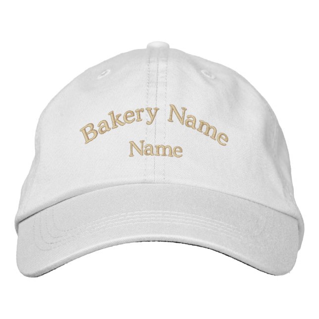 Bakery Name Embroidered Hat (Front)