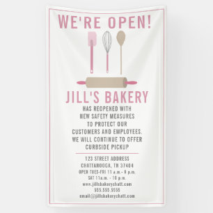 Bakery Open Pink Kitchen Food Business Restaurant Banner