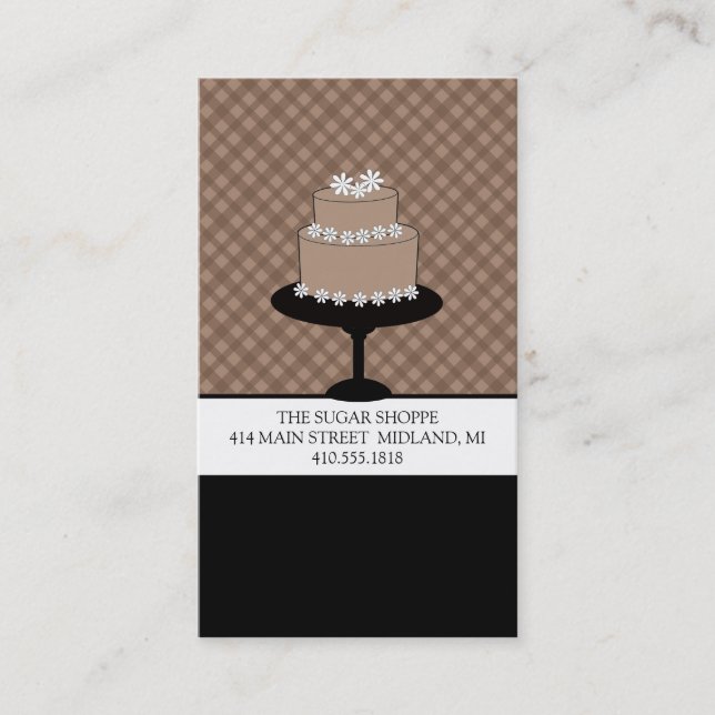 Bakery or Cake Designer Business Cards (Front)