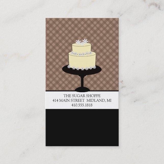 Bakery or Cake Designer Business Cards (Front)