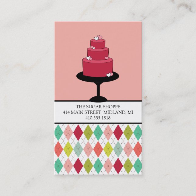 Bakery or Cake Designer Business Cards (Front)