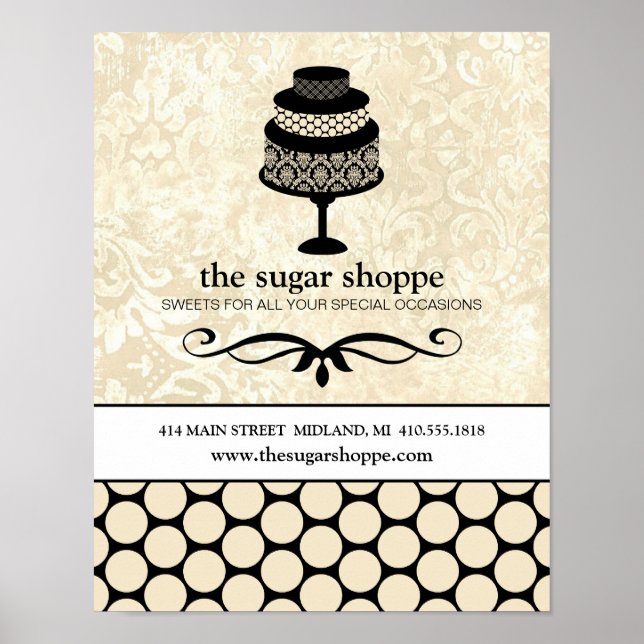 Bakery or Cake Designer Business Poster (11x 14) (Front)