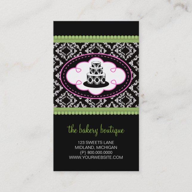 Bakery or Cake Shop Business Cards (Front)